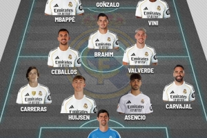 云开体育官网-皇马封闭热身赛首发：姆巴佩、贡萨洛、维尼修斯三叉戟，A费在列