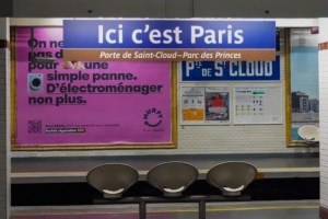 法媒：巴黎地铁站欧冠决赛前暂时更名，对巴黎圣日耳曼表达支持